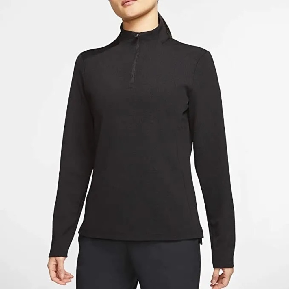 Nike Womens Dry UV 1/4 Zip Golf Victory Jacket Black Size S